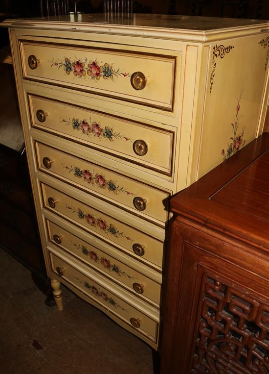 Painted chest of 6 drawers